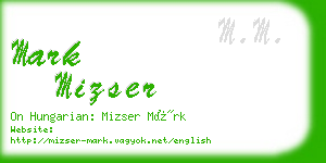 mark mizser business card